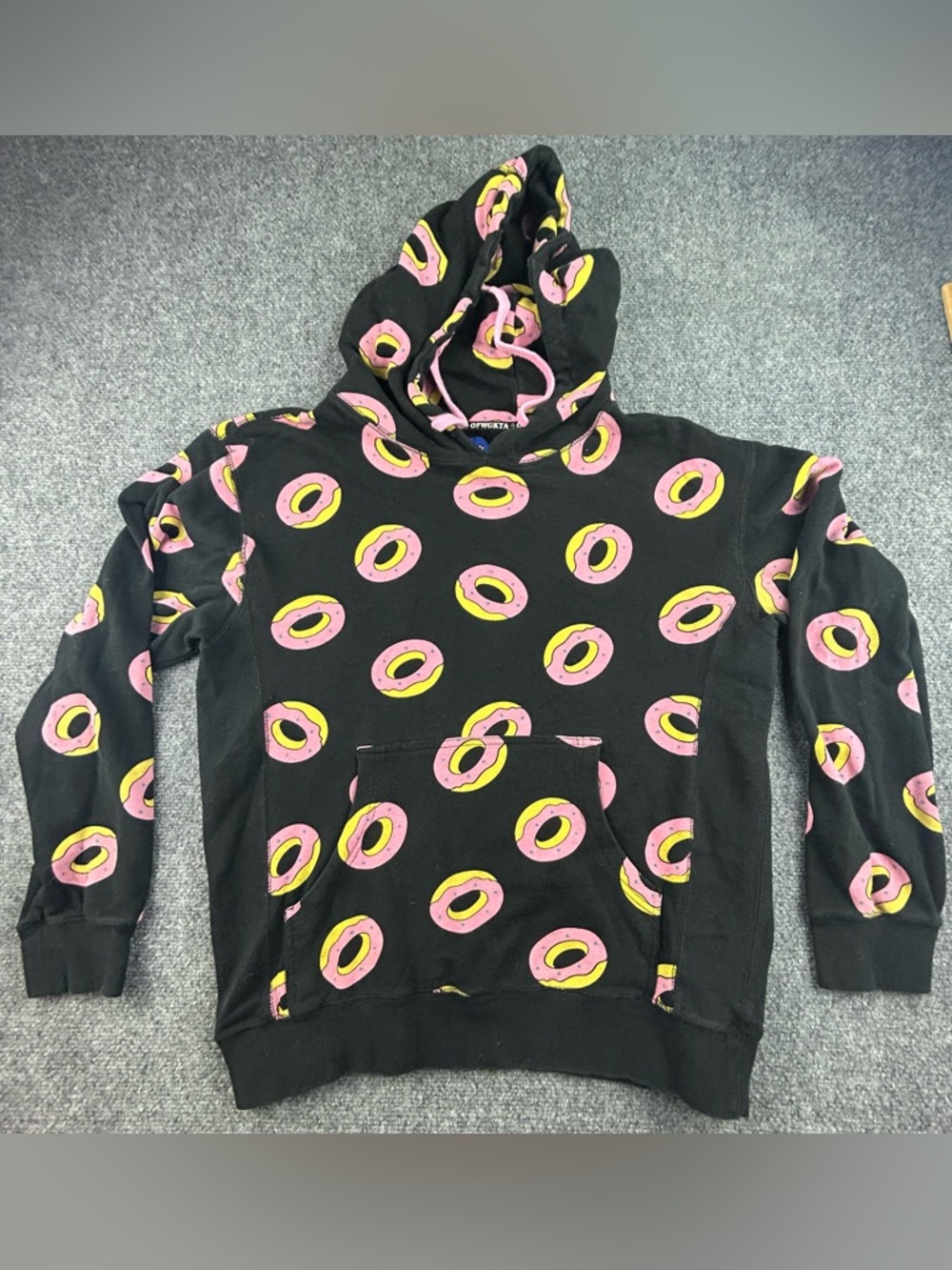 OFWGKTA Odd Future Black Donut Print Hoodie Tyler The Creator Size M